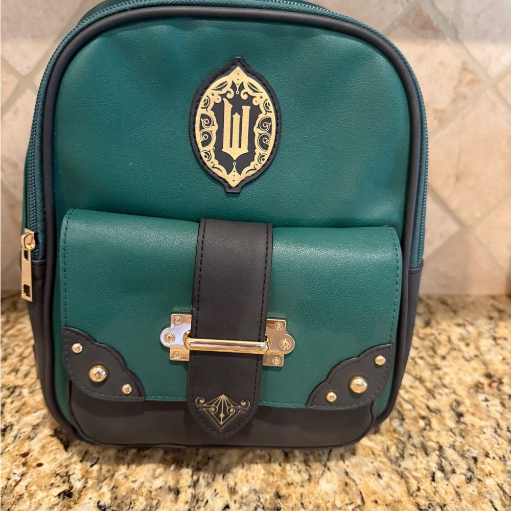 Chic Green and Black Women's Backpack